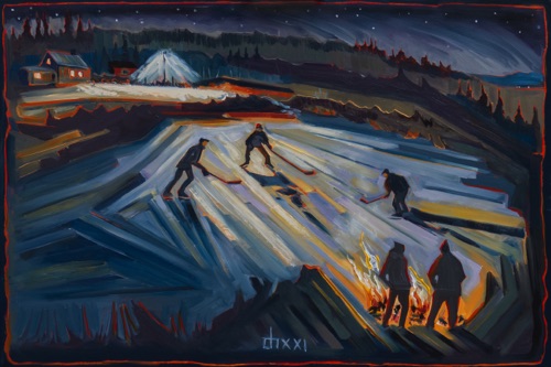 Hockey Night oil on panel
24 X 36 $1900 Hockey Night oil on panel
24 X 36 $1900